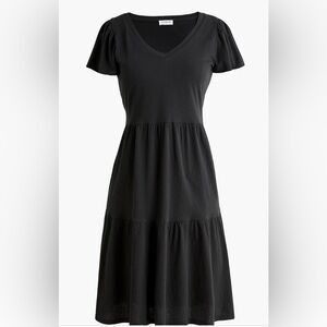 J. Crew Black V-Neck Tiered Mini Dress - 3X